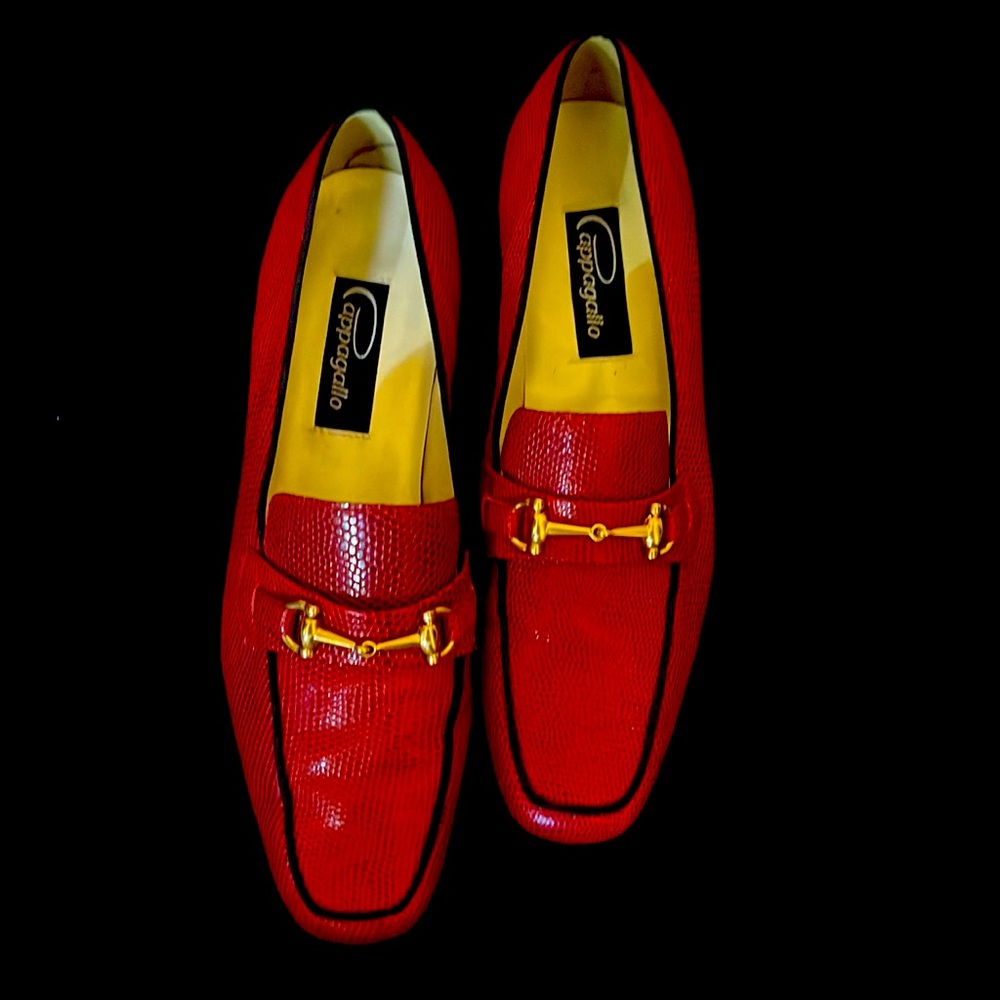 Red loafers